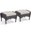 Repose-pieds d'extérieur en osier avec coussin Gaetanino-317904220-288057569