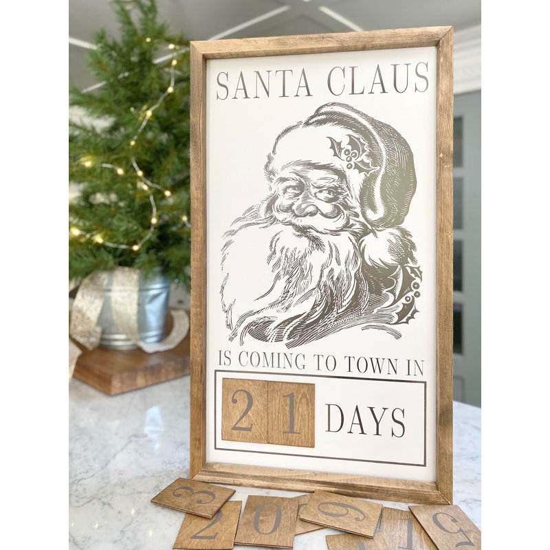 Santa Claus Is Coming Magnetic Advent