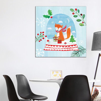 Snow Globe Animals III by Farida Zaman - Wrapped Canvas Painting