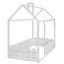 Structure de lit simple en bois avec clôture-341934732