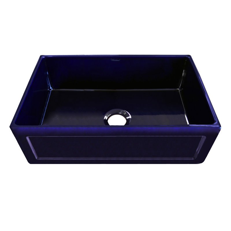 Évier de cuisine réversible à tablier frontal L 33 po x l 19 po, Bleu