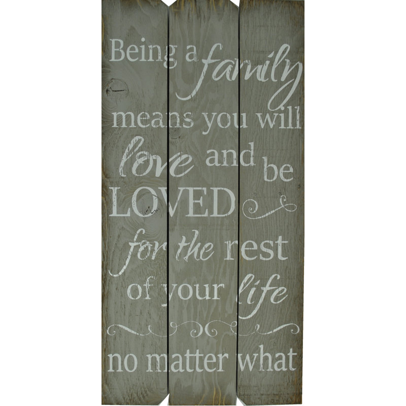 Handcrafted Gray and White Rustic Wooden Family Wall Sign