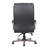 Zoey High-Back Executive Chair, Black Vinyl, Gray Wood Finish-117561288