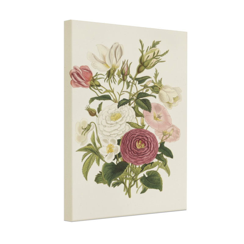 Arrangement floral de plantes et de fleurs avec des roses et des feuilles vertes