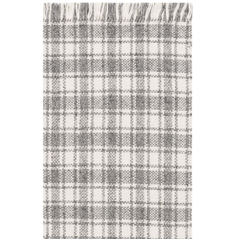 Jacques Hand Woven Wool Plaid Rug, Rectangle 8' x 10'