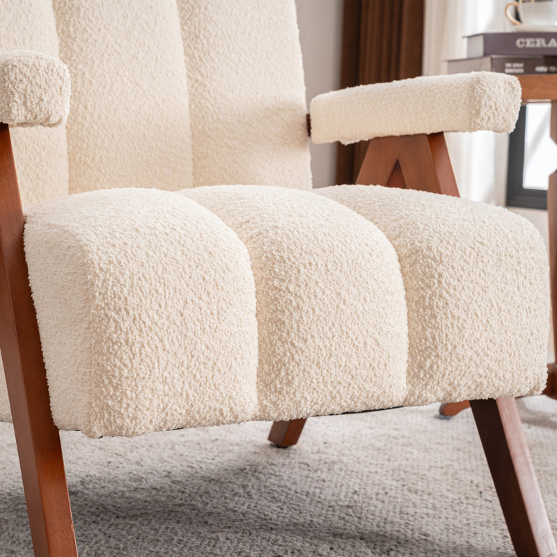 Chaise d'appoint rembourrée en forme de nuage, Beige