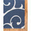 Tapis bleu marine / ivoire en coton damassé Alexei-855475443