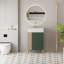 Meuble-lavabo à tablettes ouvertes de 21,6 po - Lavabo en céramique, porte à fermeture douce, tablette ouverte à gauche, assemblage requis-220809834