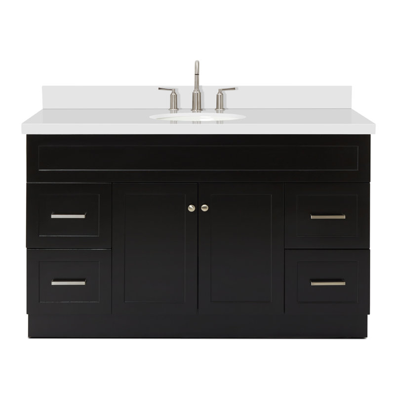 Ensemble de meuble-lavabo simple 55 po Abell, Noir