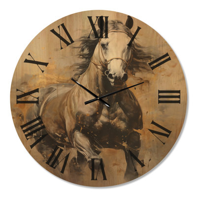 Horloge murale cheval