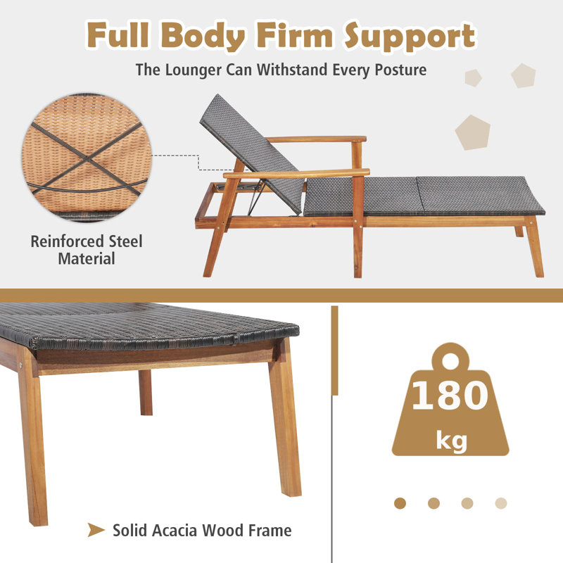 200cm Long Single Chaise