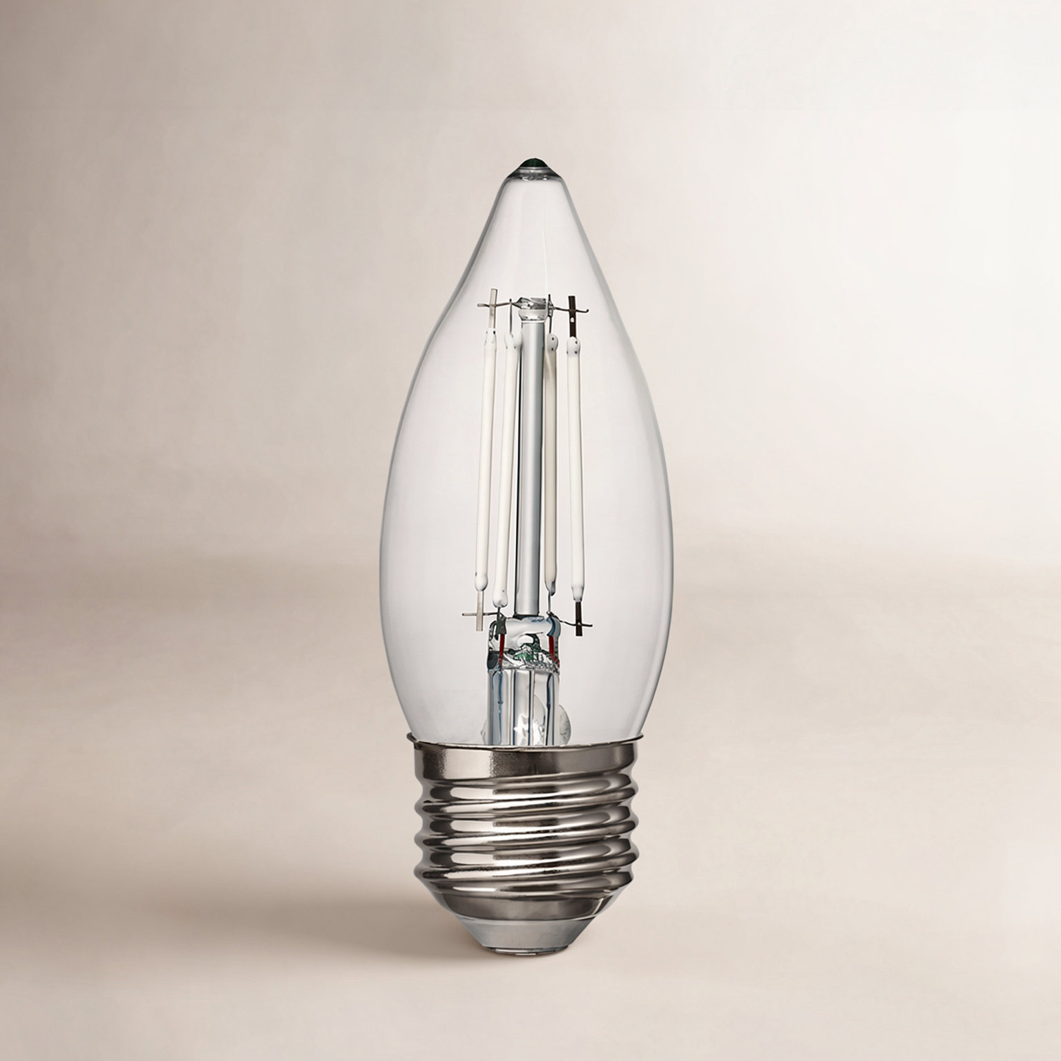 Branded Lamps 5W Torpedo E26 Clear LED Edison Bulb, 2700 Kelvins