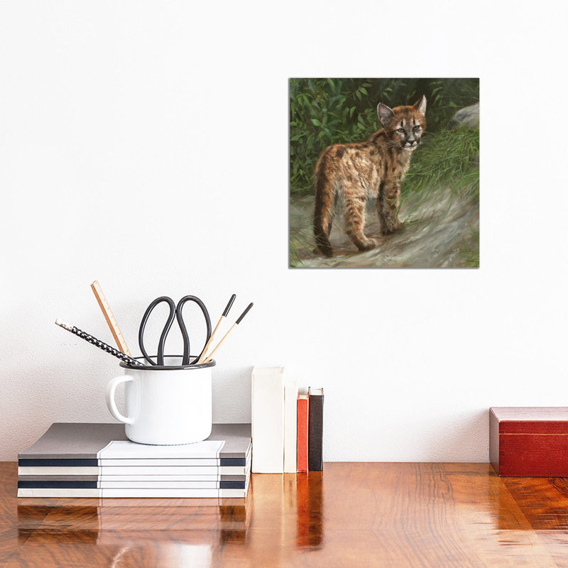 Winter's Black Wolf by Collin Bogle - Print on Canvas, Wrapped Canvas, 30.48 cm H x 30.48 cm W