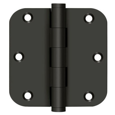 Deltana DSB35R510B 3-1/2" x 3-1/2" x 5/8" Radius Hinges in Oil-rubbed Bronze Pair