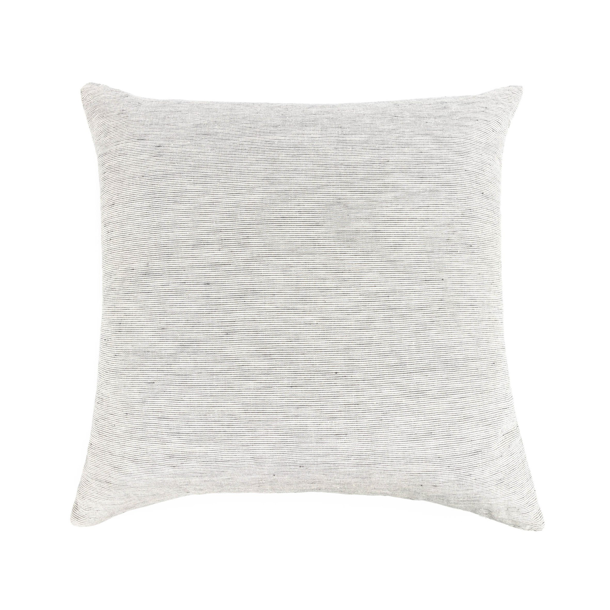 100% French Linen Pillow Sham, Square 20", Shadow Pinstripe