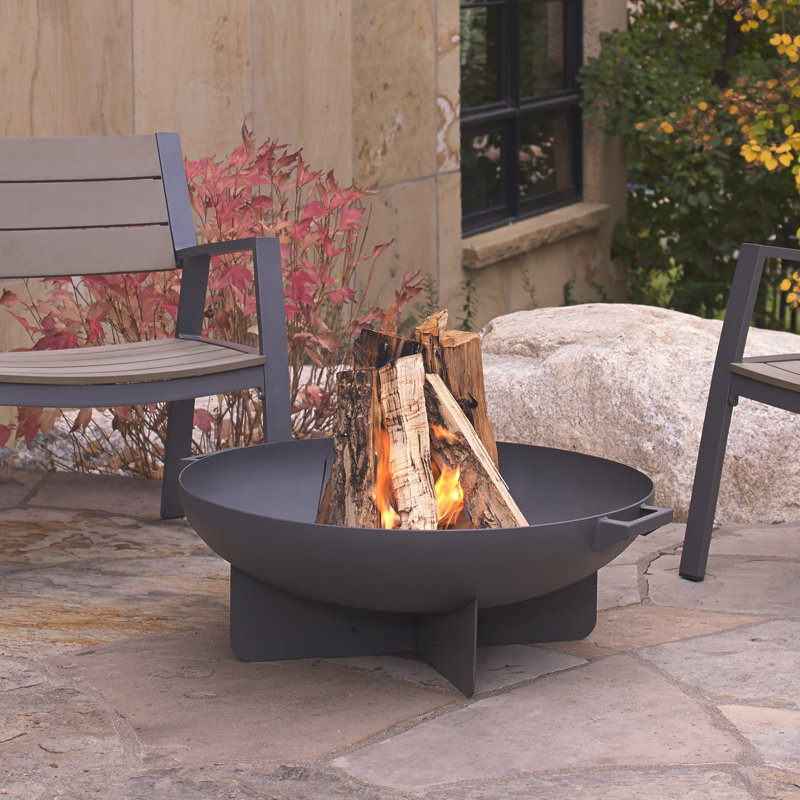 Anson Wood Burning Fire Pit by Real Flame, Gray