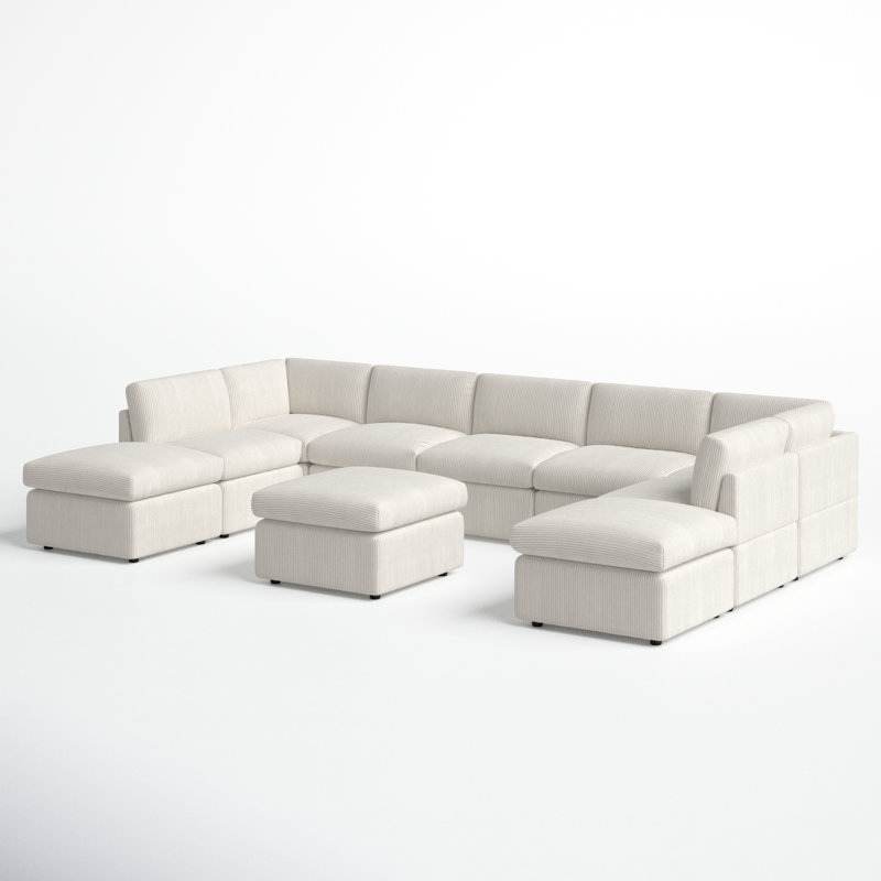 Arfsten 10 - Piece Corduroy Sectional