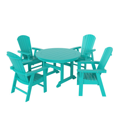 Geoff 4 - Person Patio Dining Set with Round Table