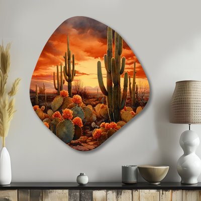Décoration murale en cuivre en forme de cactus en cuivre - Nevada