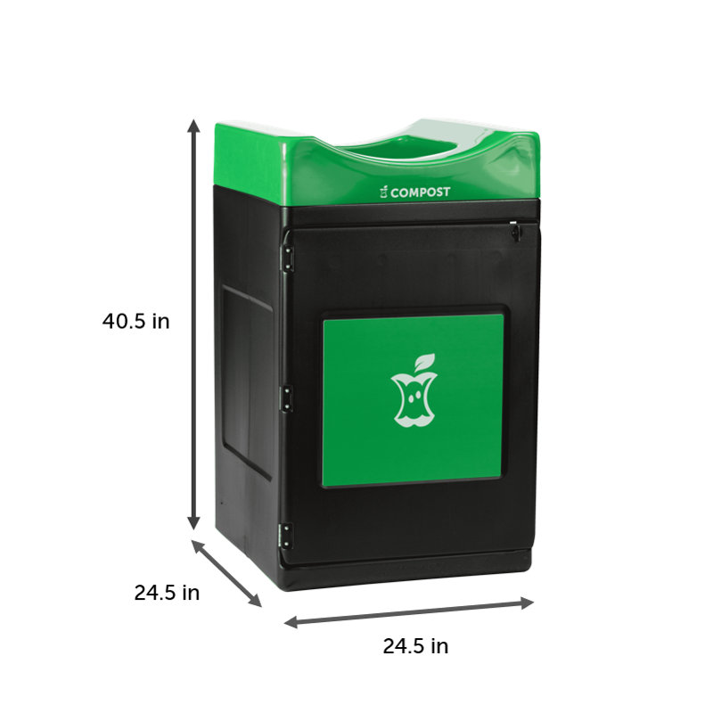 Commercial Zone Avante Compost Container, Narrow Open Top Unit, Liner Included, 55