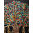 19" Tree of Life with Stand - Handcrafted Brass with Colorful Inlay Work - Banyan Tree Wall Art Statement Piece
