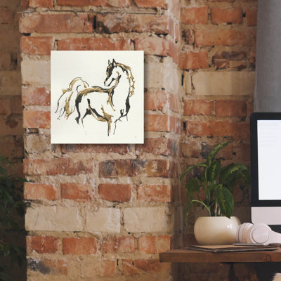 «Golden Horse V3» par Chris Paschke, art mural sur toile