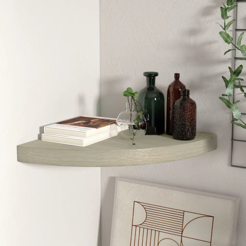 Arsi Corner Shelf, Oak, 3.8cm H x 35cm W x 35cm D