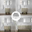 30 po Vaste meuble-lavabo rustique avec comptoir en quartz blanc, robinet en métal et miroir l 28 x P 20 pour salle de bain, brillant