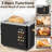 2 Slice Toaster,Touchscreen Stainless Steel Toaster,6 Bread and Toning Options,Timer,Removable Crumb Tray,900W-108073894