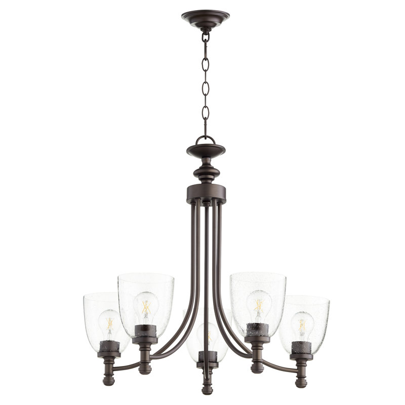 Herman 5 - Light Dimmable Classic / Traditional Chandelier, Oiled Bronze