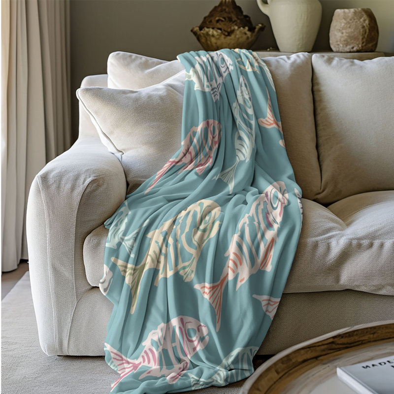 Skeleton Shoal - 1 pièce Sherpa Premium couverture 0110, L 60 po x L 80 po