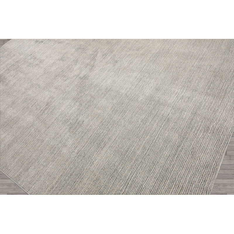Tapis oriental multicolore en laine touffeté à la main beige, Rectangle 8 pi x 10 pi