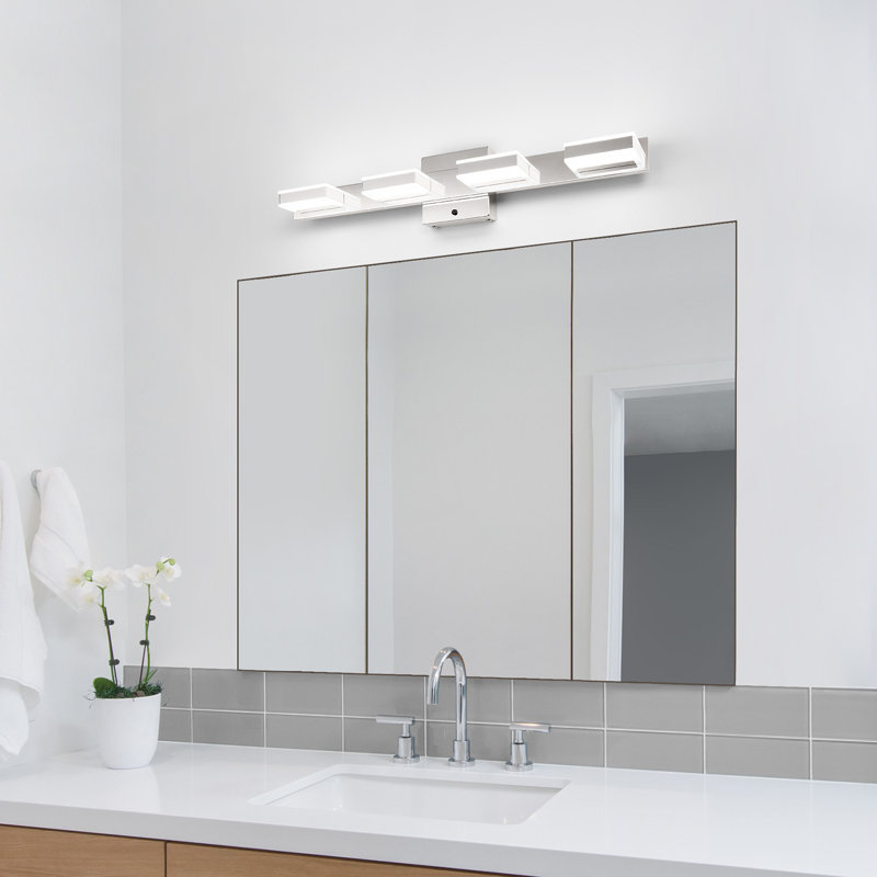 Charnessa Dimmable LED Vanity Light 3000K/4000K/5000K CCT Adjustable, 4, Chrome
