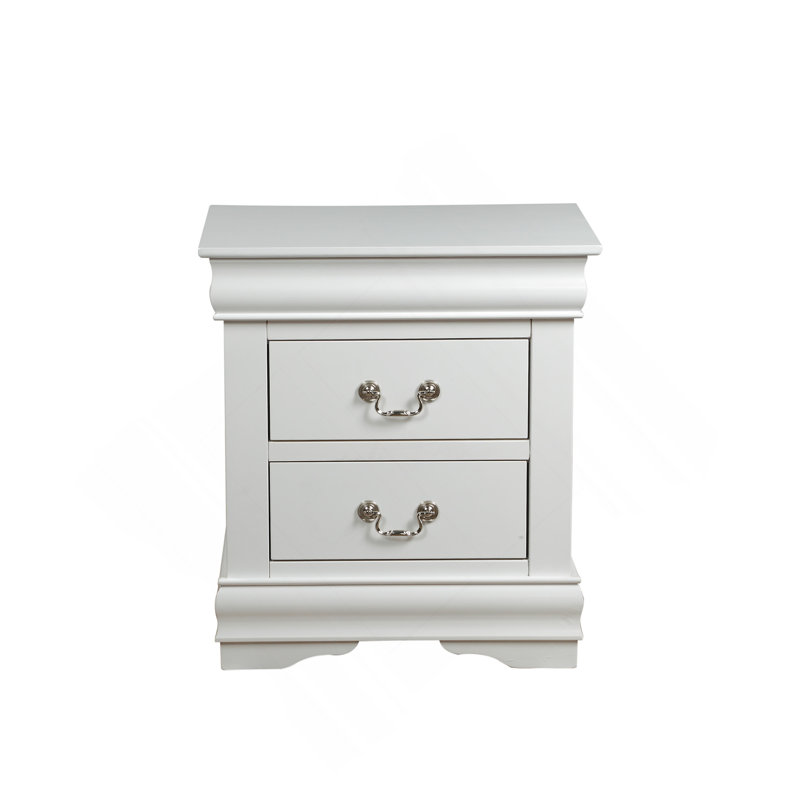 White Finish Nightstand, White