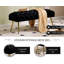 Woven‑Texture Ottoman Bench End‑of‑Bed Bench Floor‑Friendly Golden Metal‑Leg Bench for Living Room, Bedroom and Entryway-575077466