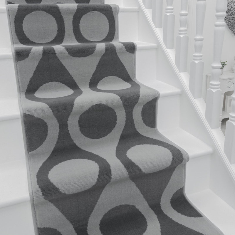 Stair Runner Geometric Shapes Area Rug, Stair Runner 60 x 690 cm
