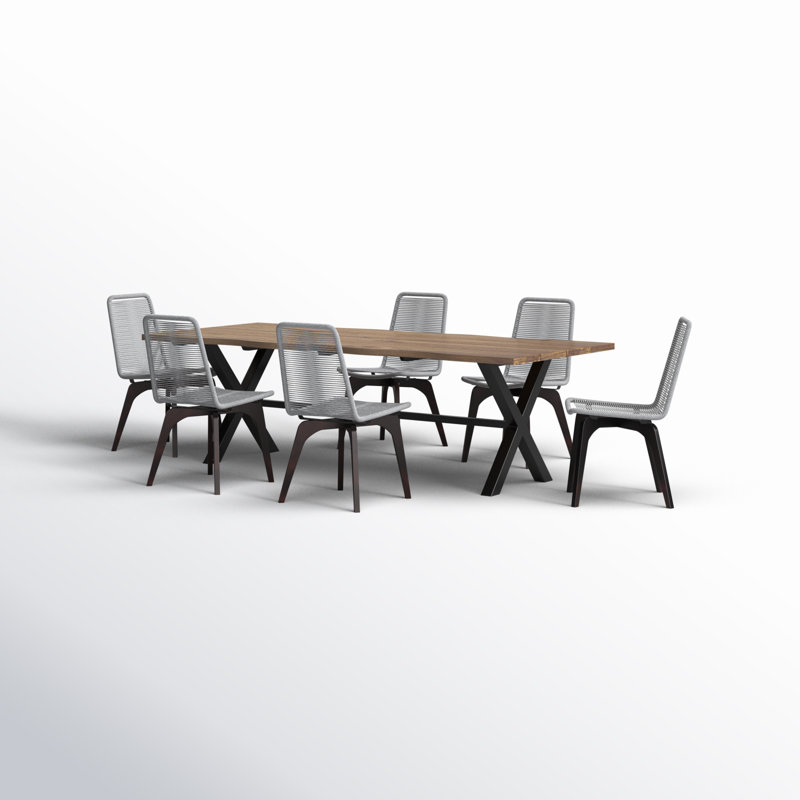 Naples 94.5'' Rectangular Outdoor Dining Set, 6