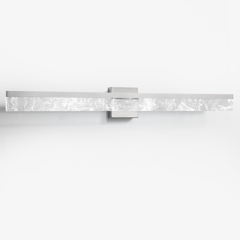 Lampe de salle de bain DEL à intensité variable de 39 pouces, 4.72" H x 39" W x 3.23" D, Nickel satiné