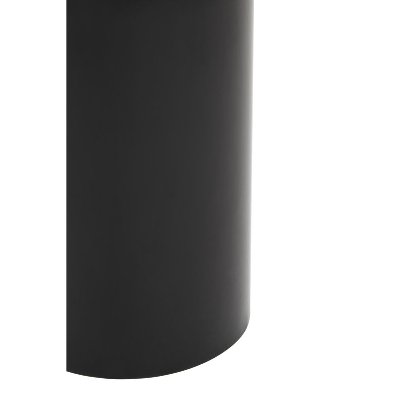 Albaro Pedestal End Table, Black/Gold, Black