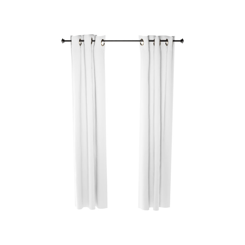 Mileti Blackout Sliding Panel Pair, 42" W x 84" L, White