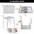 Small Folding Table 2 Feet, Small Foldable Table Adjustable Height, Lightweight Portable Aluminum Camping Table, 3 Heights, 23in x 15 in x 10 in