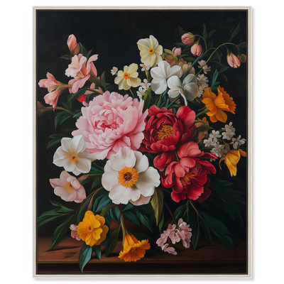 Toile «Violet Vignette II», fleurs élégantes et foncées par Art Remedy