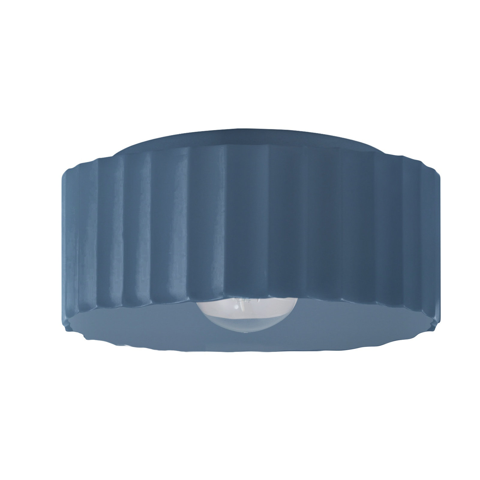 Colgate Single Light Ceramic Flush Mount, Midnight Sky, 6.5" H x 13" W x 13" D