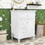 Meuble-lavabo simple autoportant en bois moderne avec lavabo en céramique lisse et rangement réglable-320833572