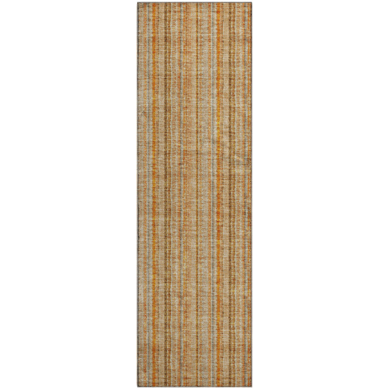 Premium Machine Washable Prisco Peach Rug, Runner 2'3" x 7'6"