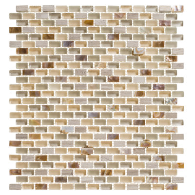Dosseret de cuisine en mosaïque de pierre naturelle, salle de bain, douche, mur et plancher 0,4 po x 1 po Tino