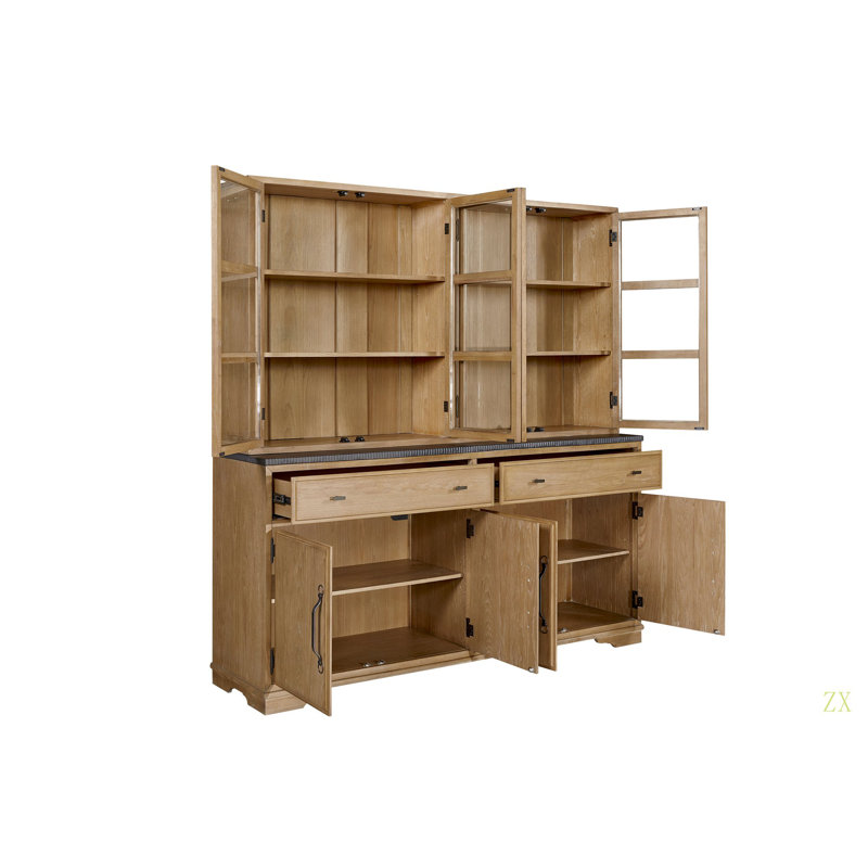 Armoire 2 pièces (bahut et buffet) - Noix de cajou, Havane clair