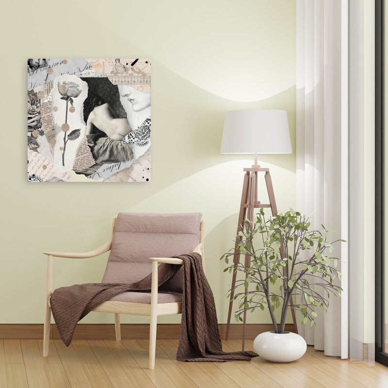 «Sensual Rose Collage Classic Delicate Elegant Butterfly Rose Landscape Nature», art mural