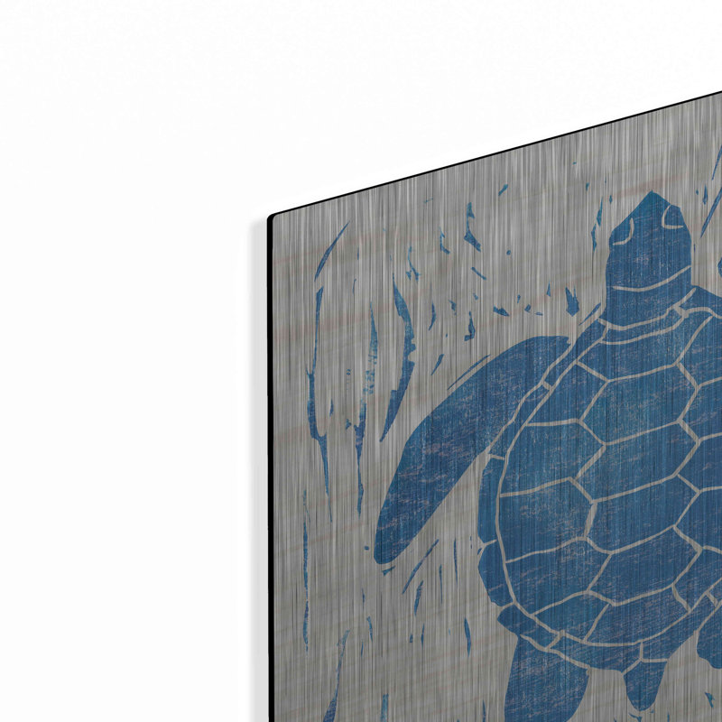 «Sea Creature Turtle Blue» par Courtney Prahl, H 12 po x l 12 po
