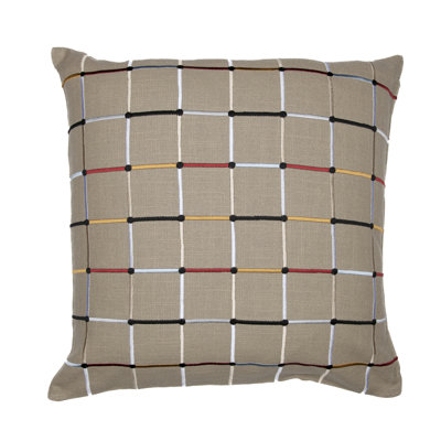 Checkered Cotton Throw Pillow